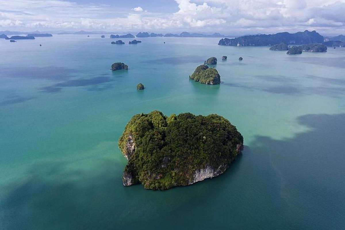 an island in the middle of a body of water