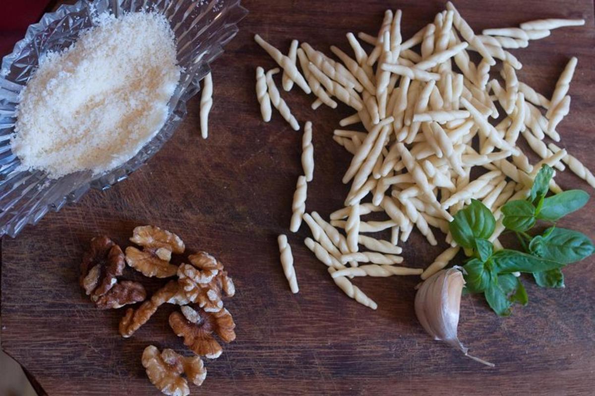 a pile of french fries on a wooden table