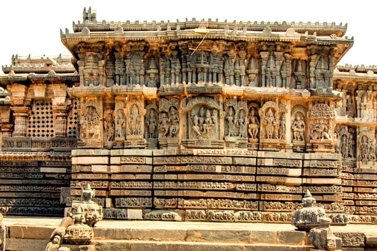 a large stone building with carvings on it
