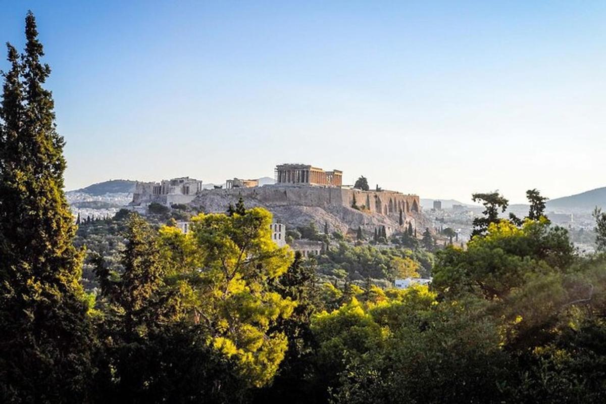 ένα κάστρο στην κορυφή ενός λόφου με δέντρα
