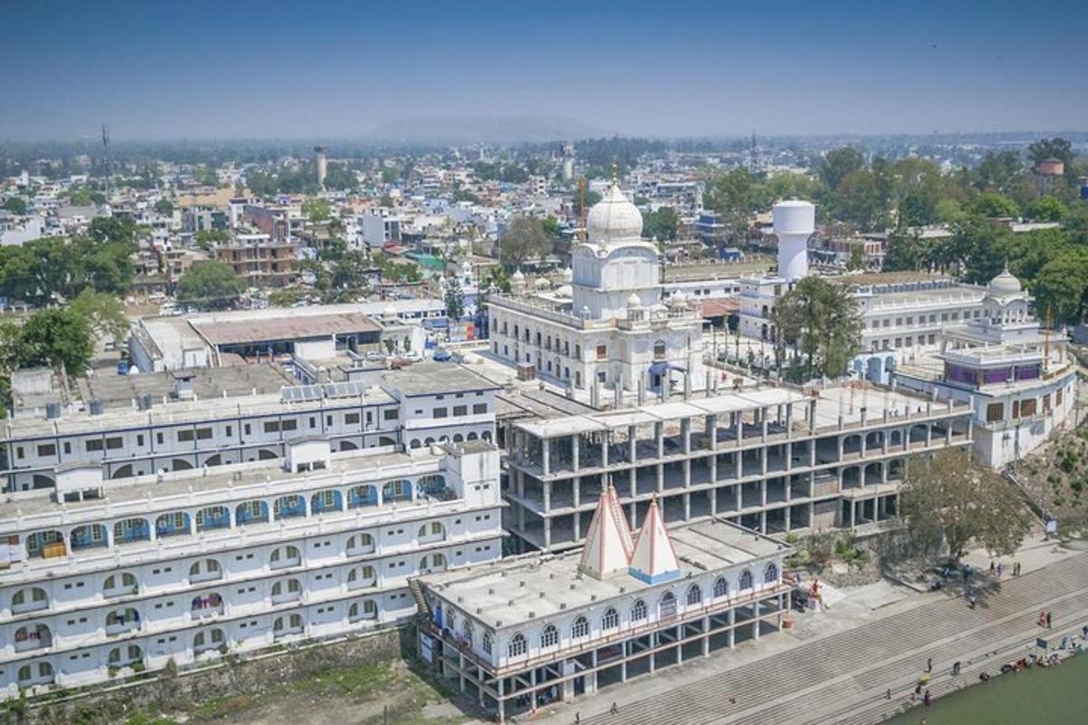 an aerial view of a city with buildings