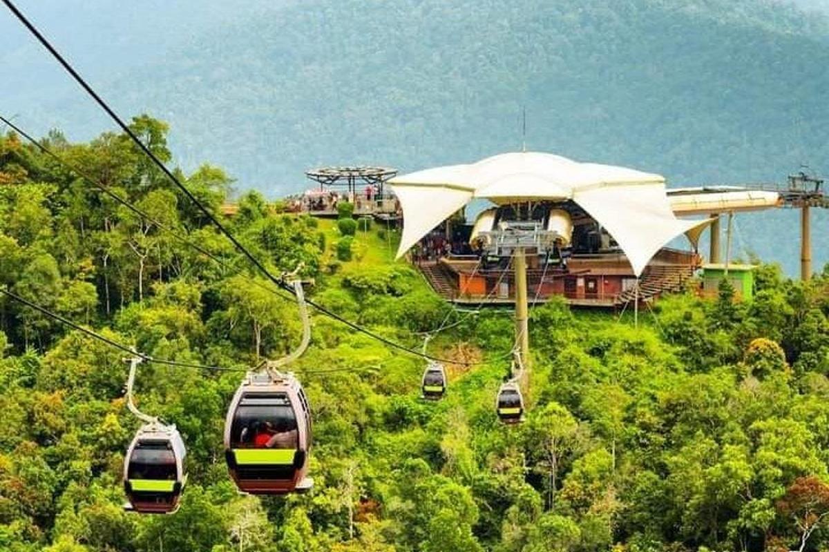 egy csoport gondola repül a levegőben