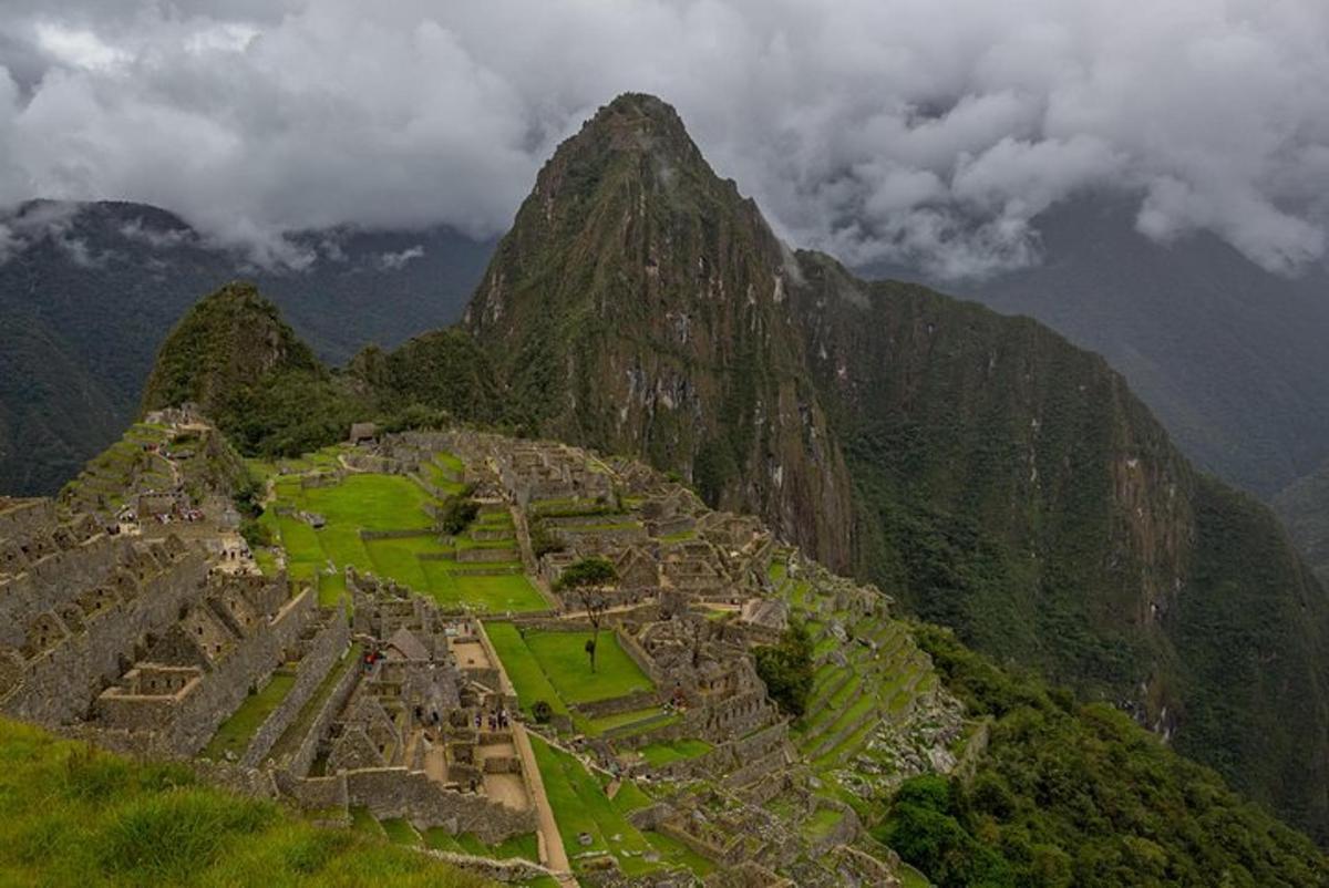 a view of an ancient city on a mountain