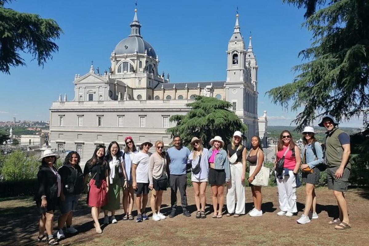 a group of people standing in front of a building