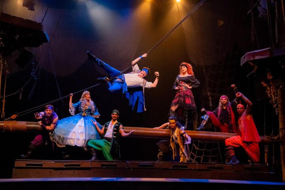a group of people performing on a stage