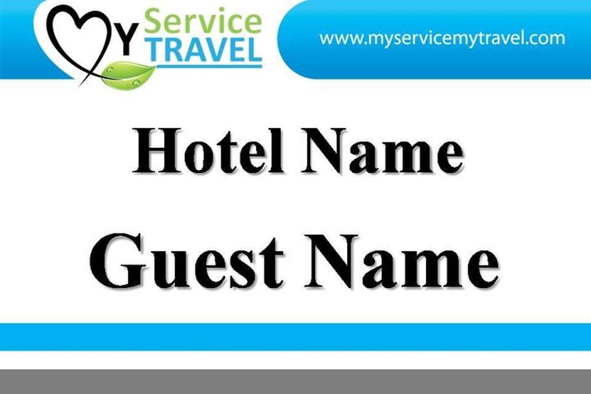 textové pole s názvem hotelu a jménem hosta