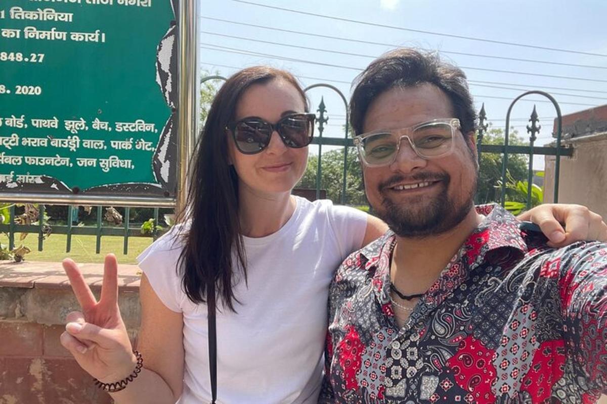 a man and a woman posing for a picture