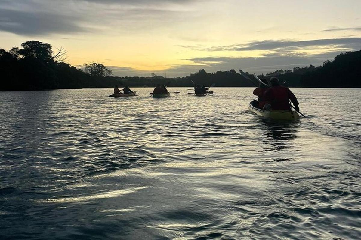 a group of people in boats on a lake