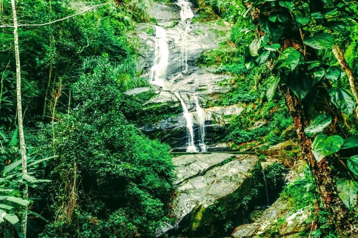 ein Wasserfall mitten im Wald