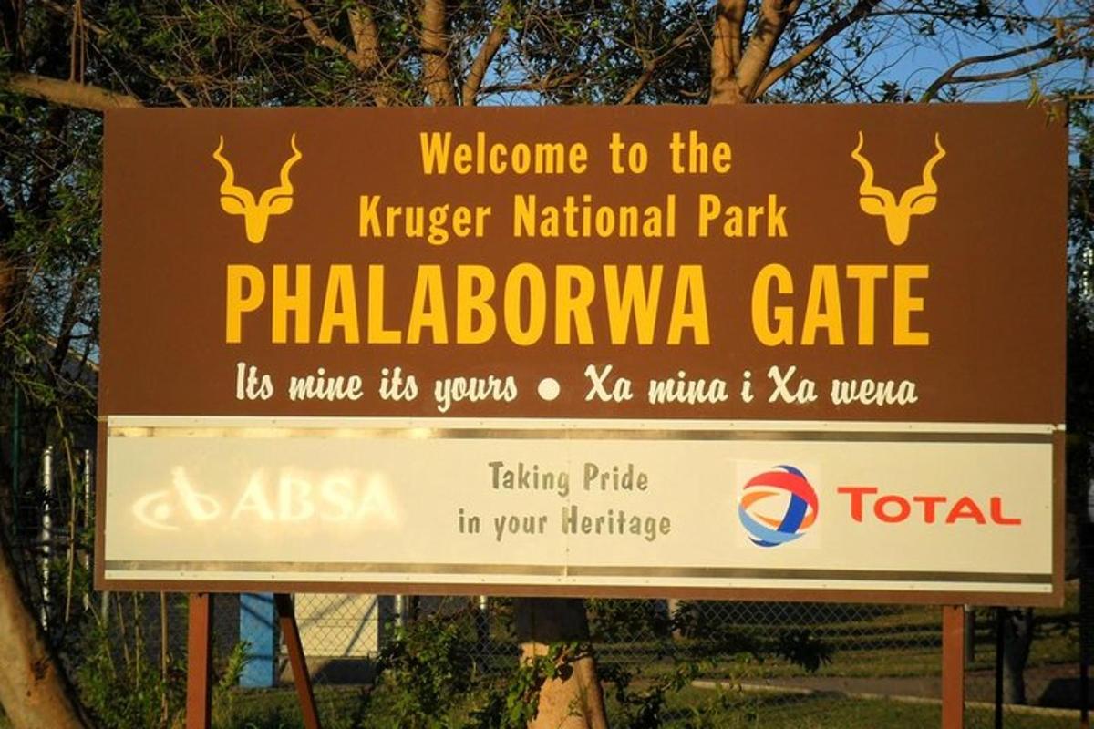 a sign for the kruger national park in phalaborwa gate