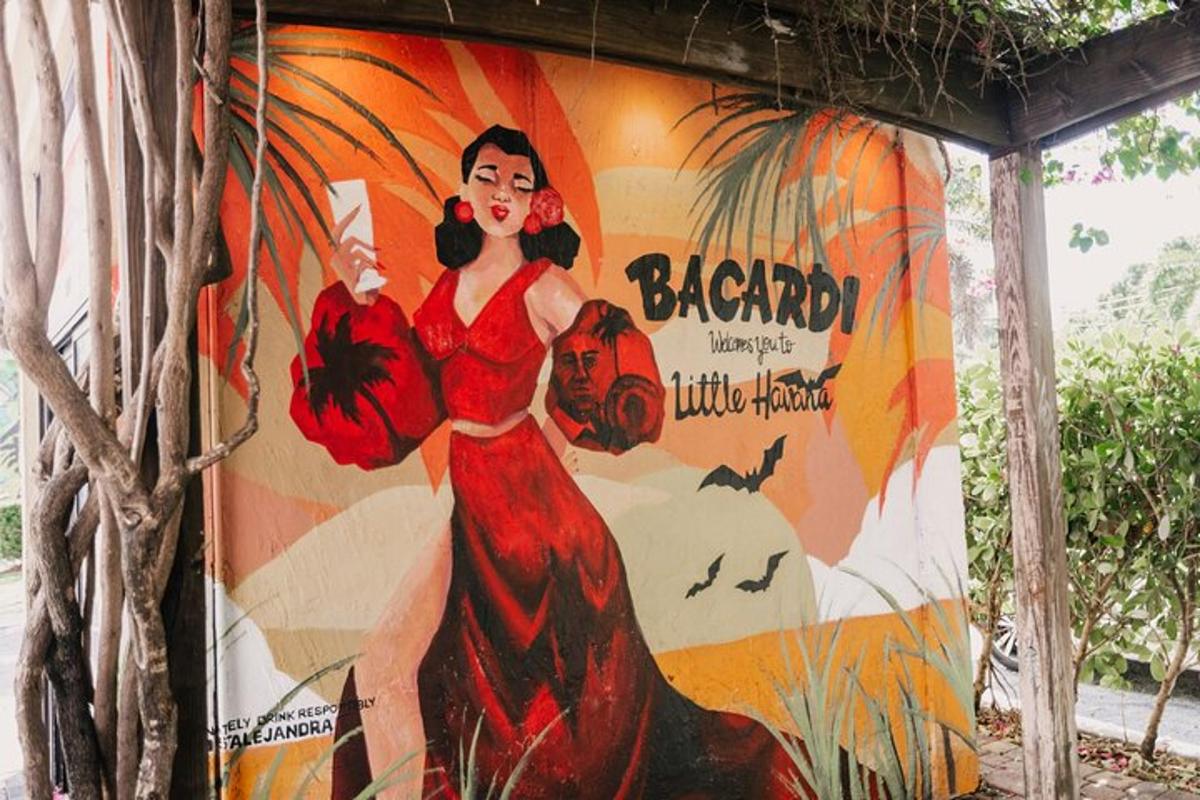 un poster di una donna in un vestito rosso con guantoni da boxe