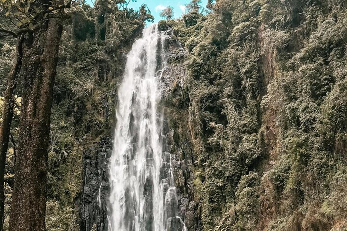 una cascada al vessant d'una muntanya