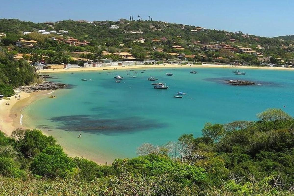 a view of a beach with boats in the water
