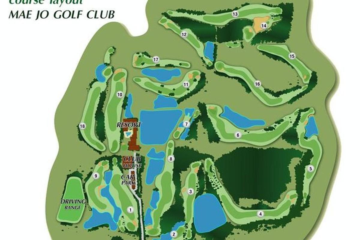 un mapa d'un camp de golf amb el mapa del camp del club de golf io
