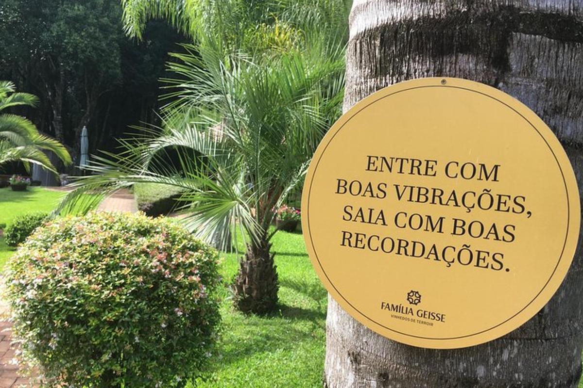 một biển báo trên cây có ghi toàn bộ ngô, cá rô phi, cá rô phi và ngô salsa