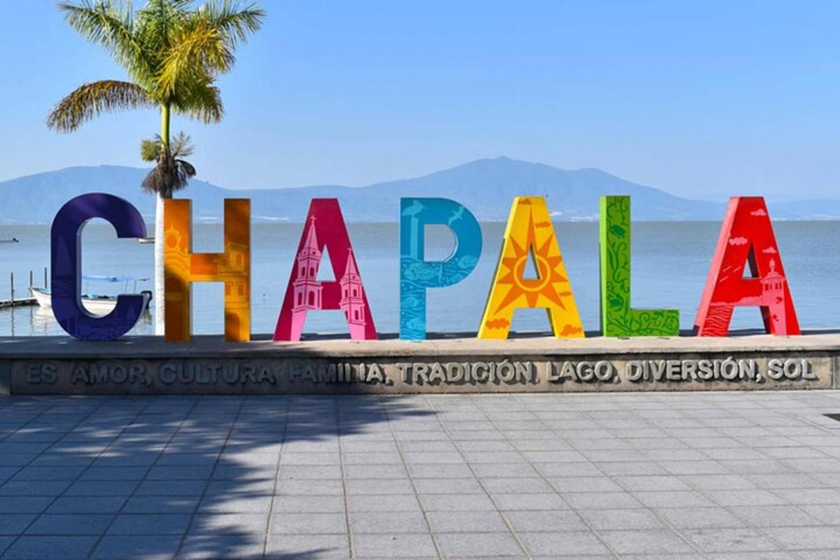 Un cartel que indica la playa con una palmera al fondo.