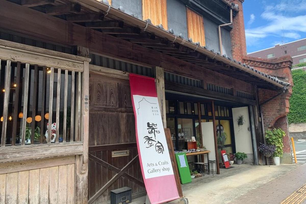 a sign on the front of a building with a store