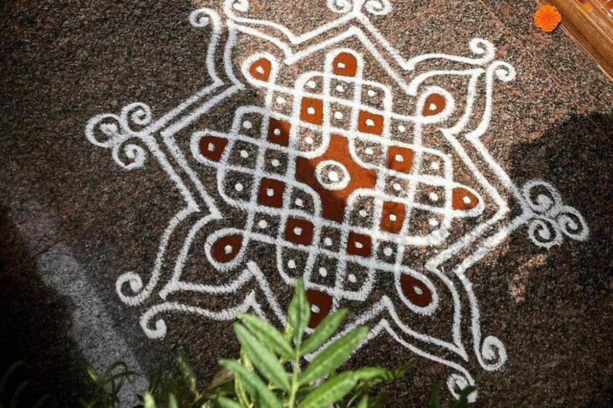 a drawing of a butterfly on the ground