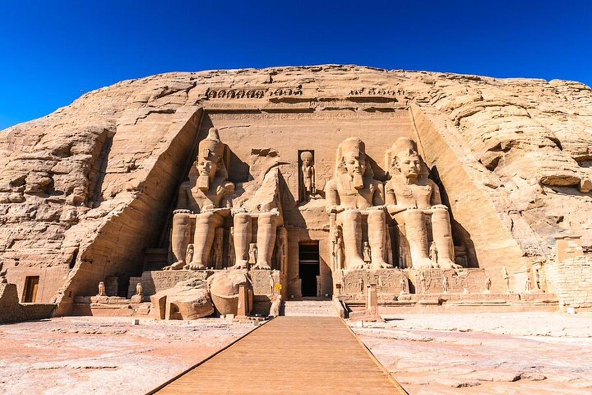 a view of the abu simbel temple