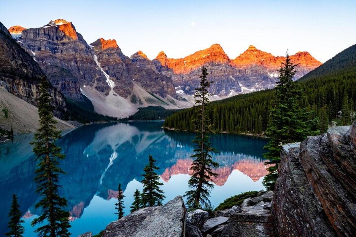 a lake in the middle of a mountain range