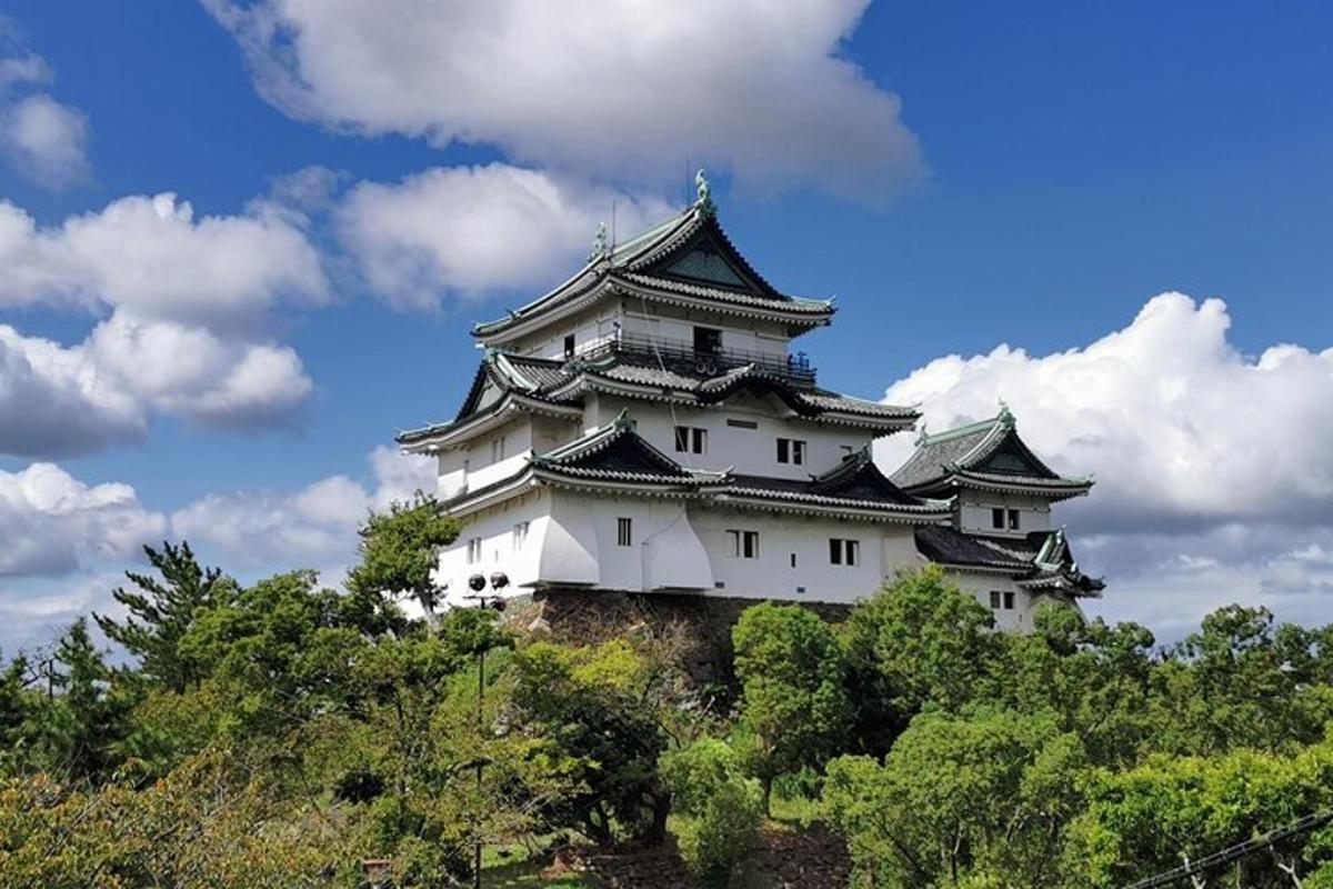 un grande edificio bianco in cima a una collina