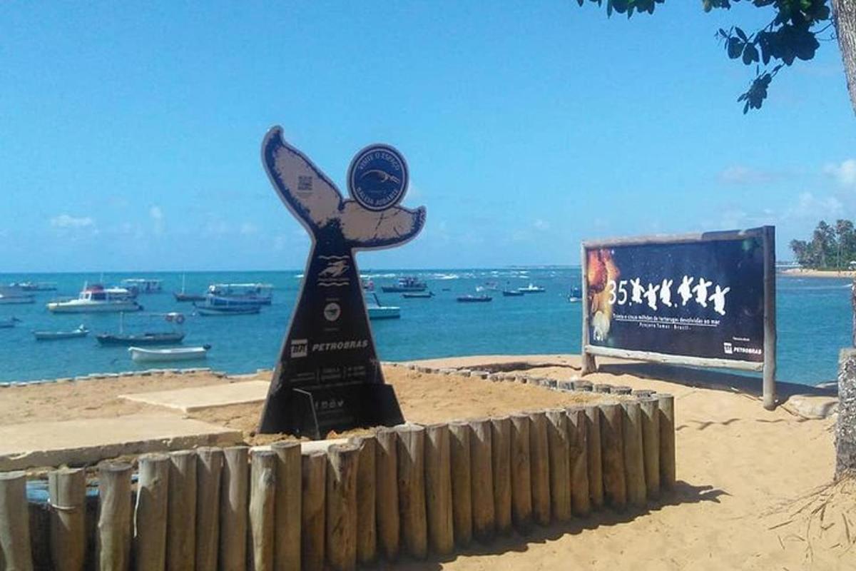 a statue on the beach next to the ocean