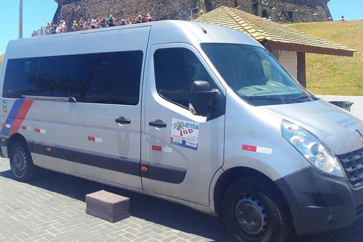 a white van parked in a parking lot