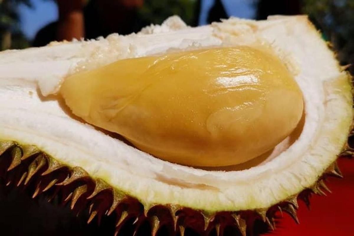 um close de uma banana com manteiga de amendoim