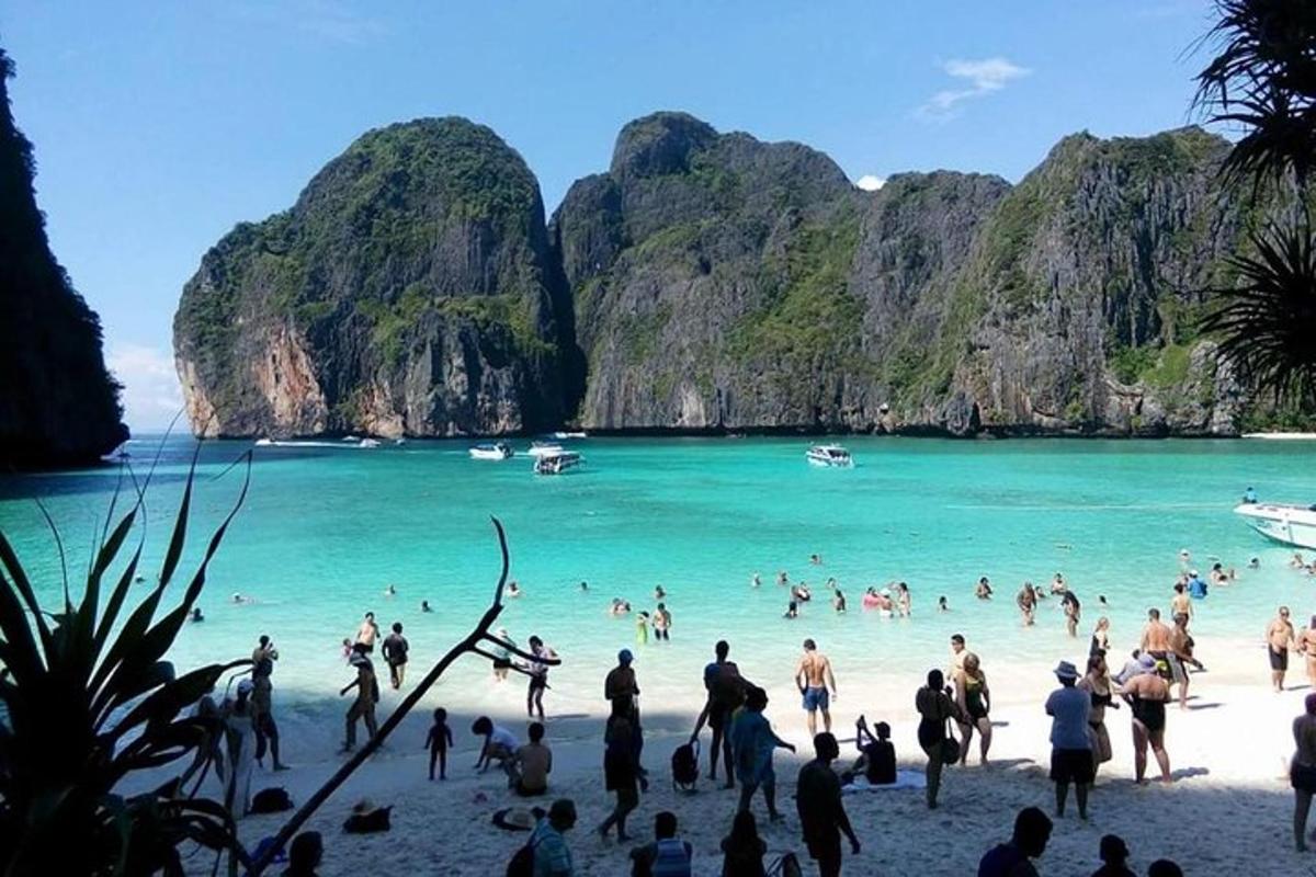 un groupe de personnes sur une plage dans l'océan