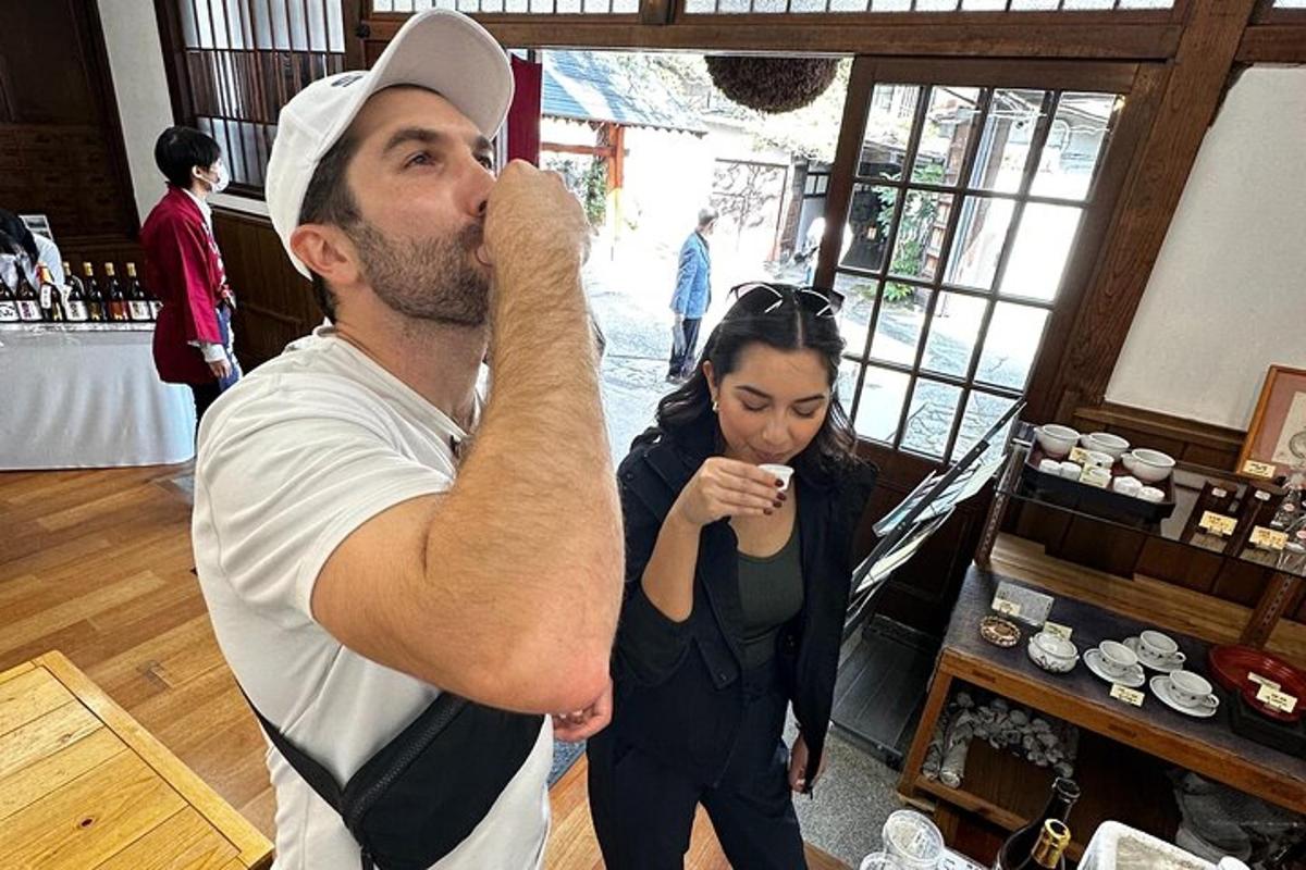 a man and a woman standing in a store