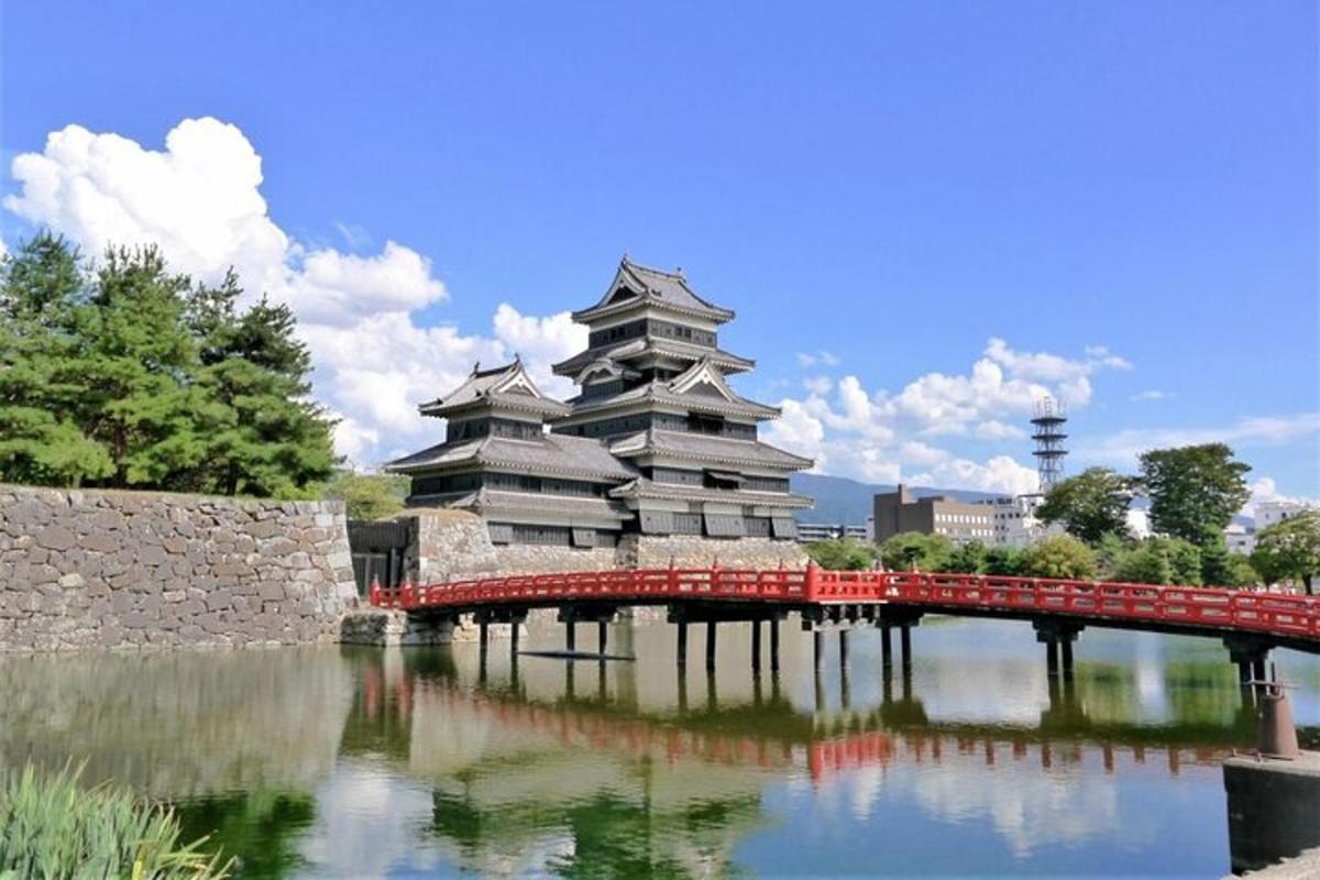 a large building with a bridge over a body of water