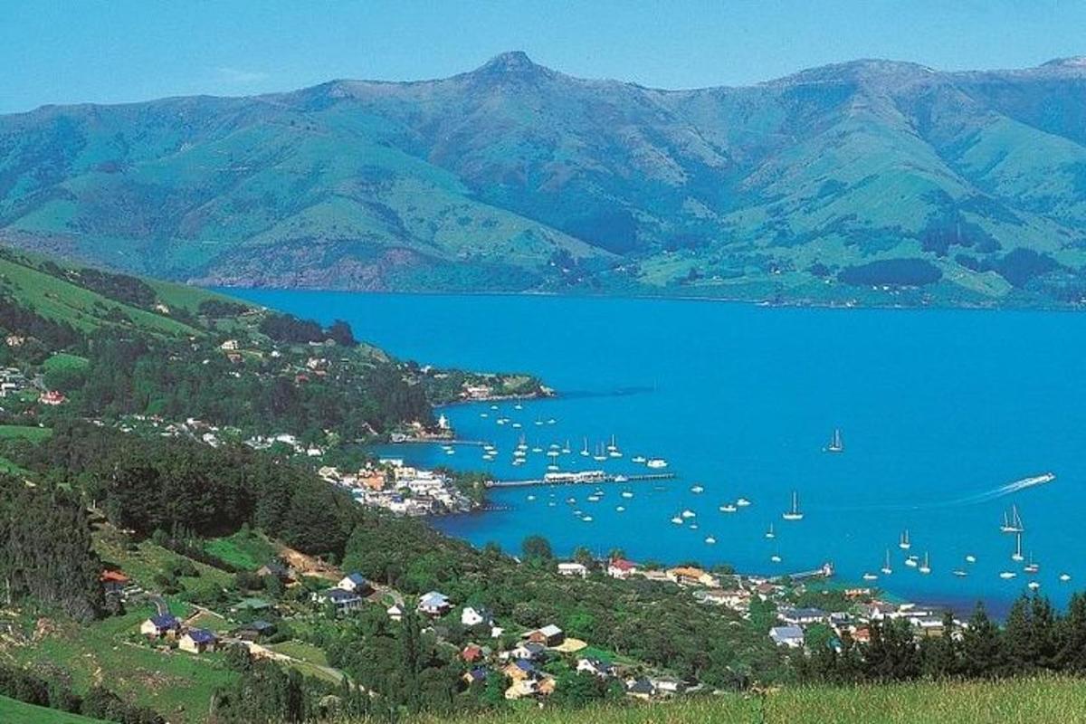 a view of a lake with boats in the water