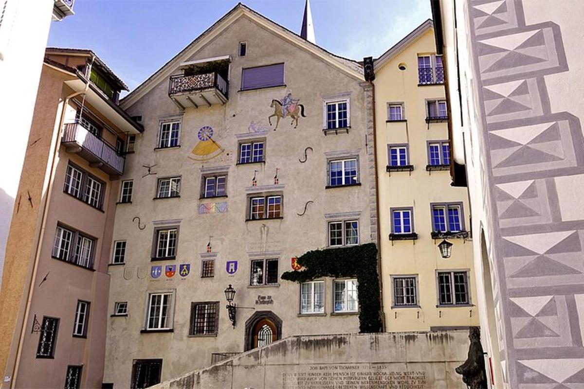 a building with a mural on the side of it