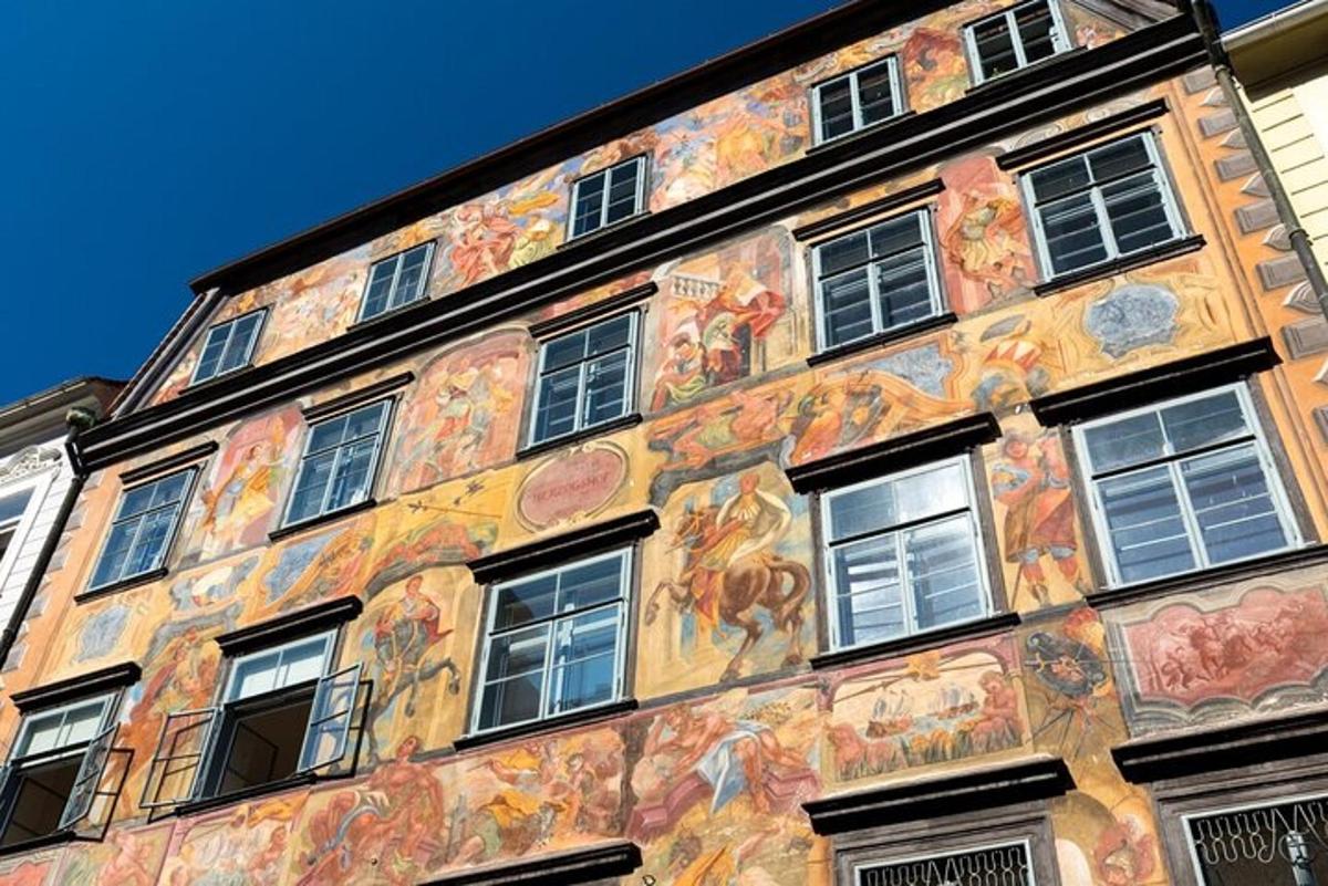 a building with a painting on the side of it