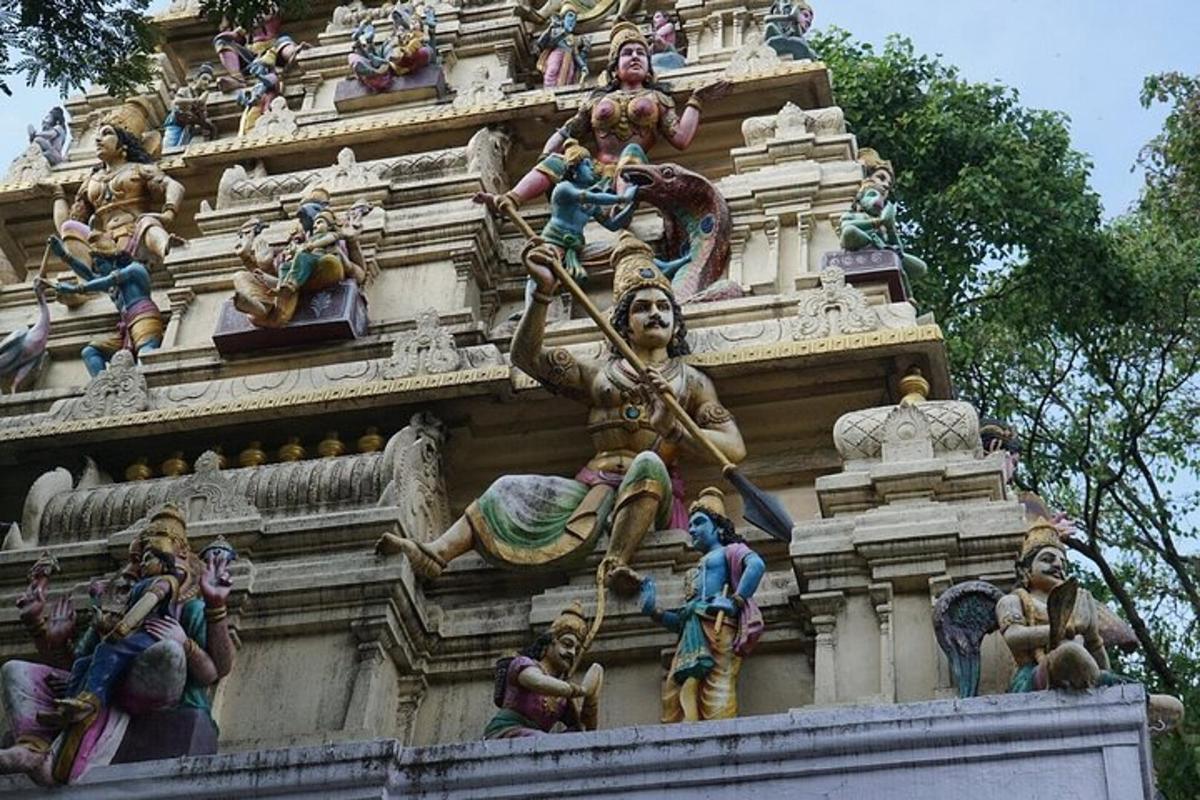 a building with statues on the side of it
