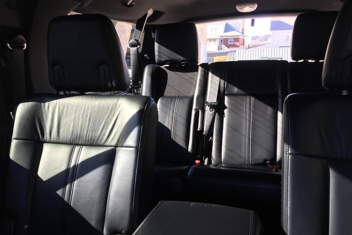 a view of the back seats of a car