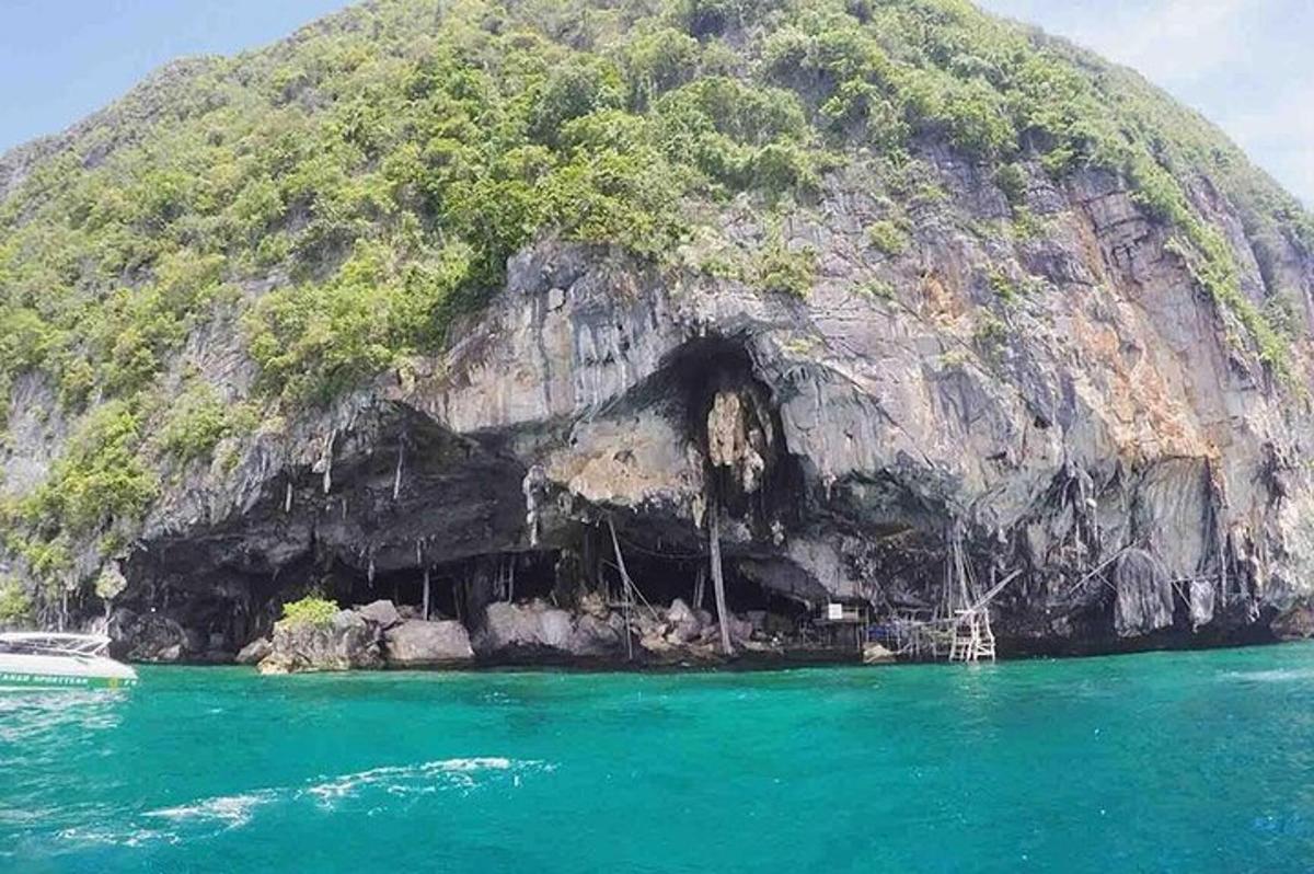 a small island in the middle of the water