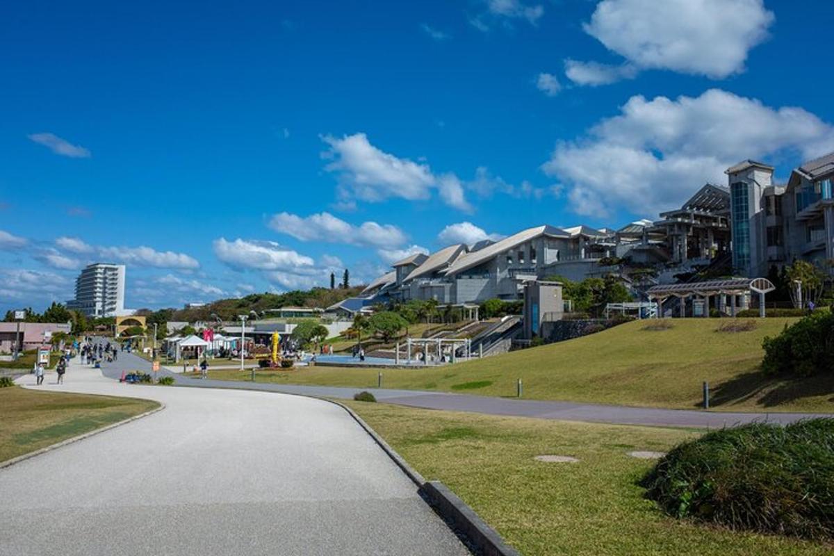 a street in a city with houses on a hill