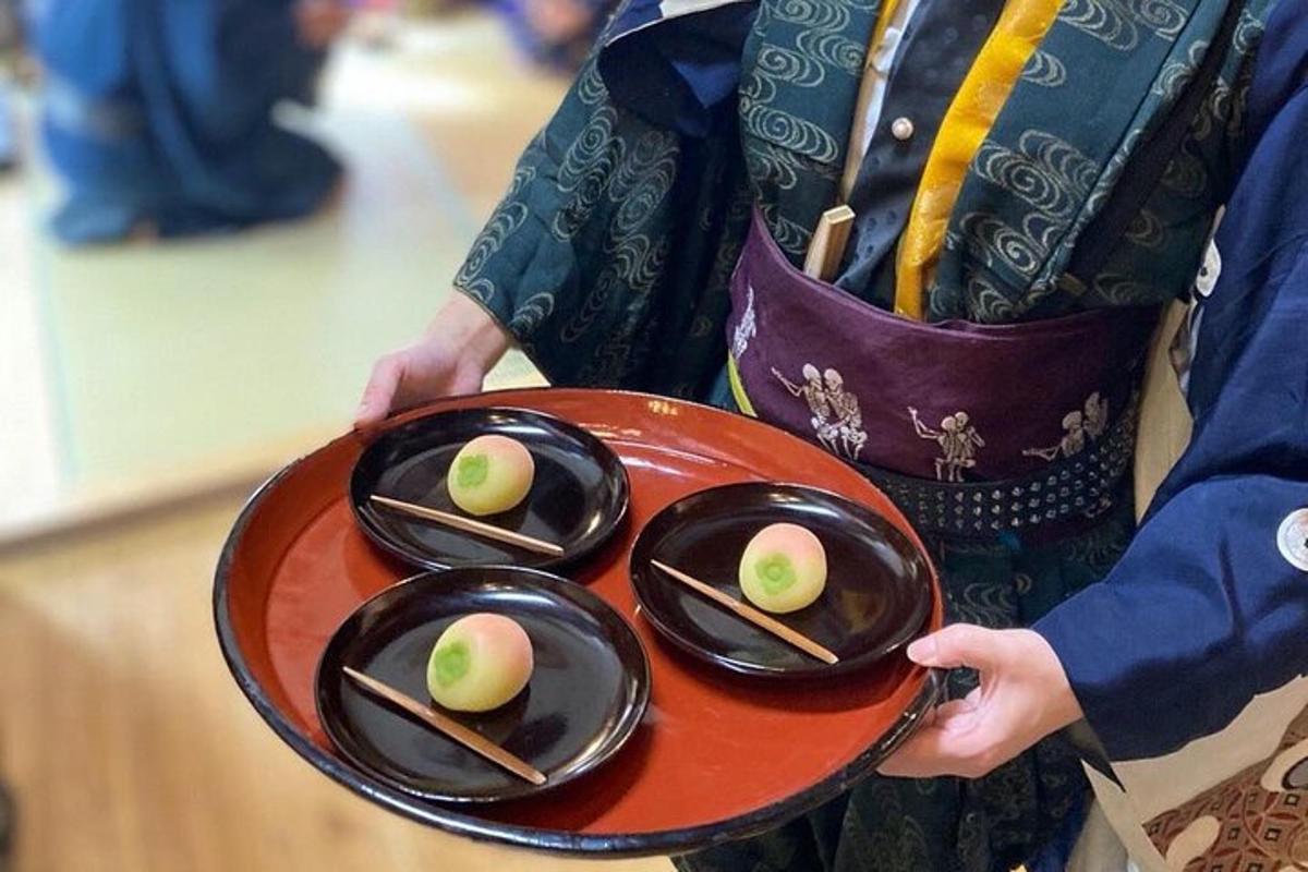 a woman holding a plate of food on a plate