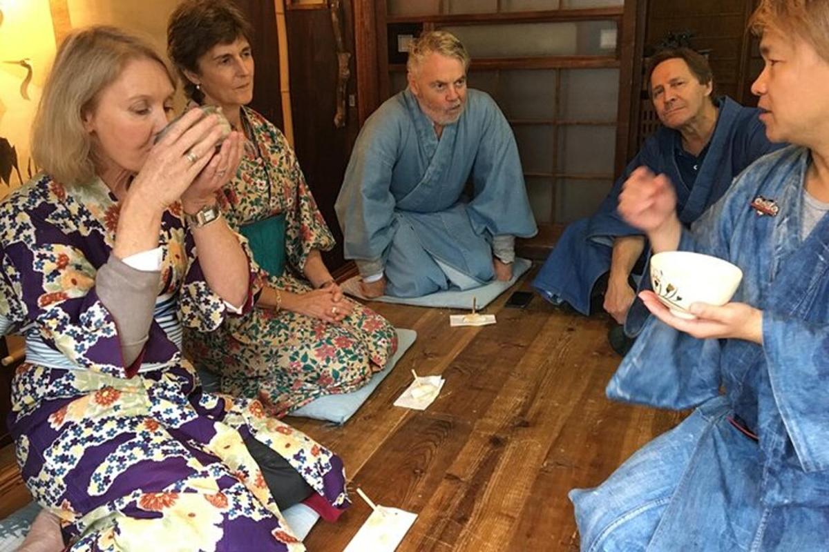 a group of people sitting on the floor