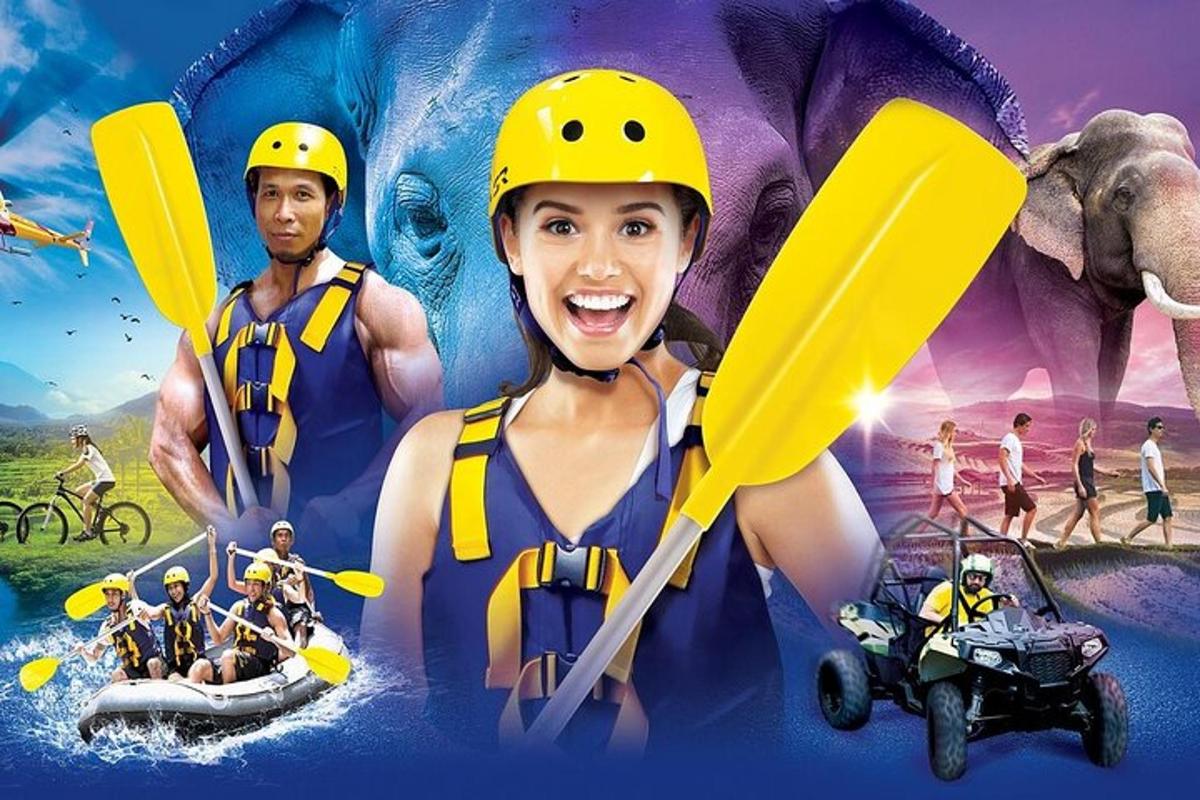 a movie poster of a woman on a raft with construction workers