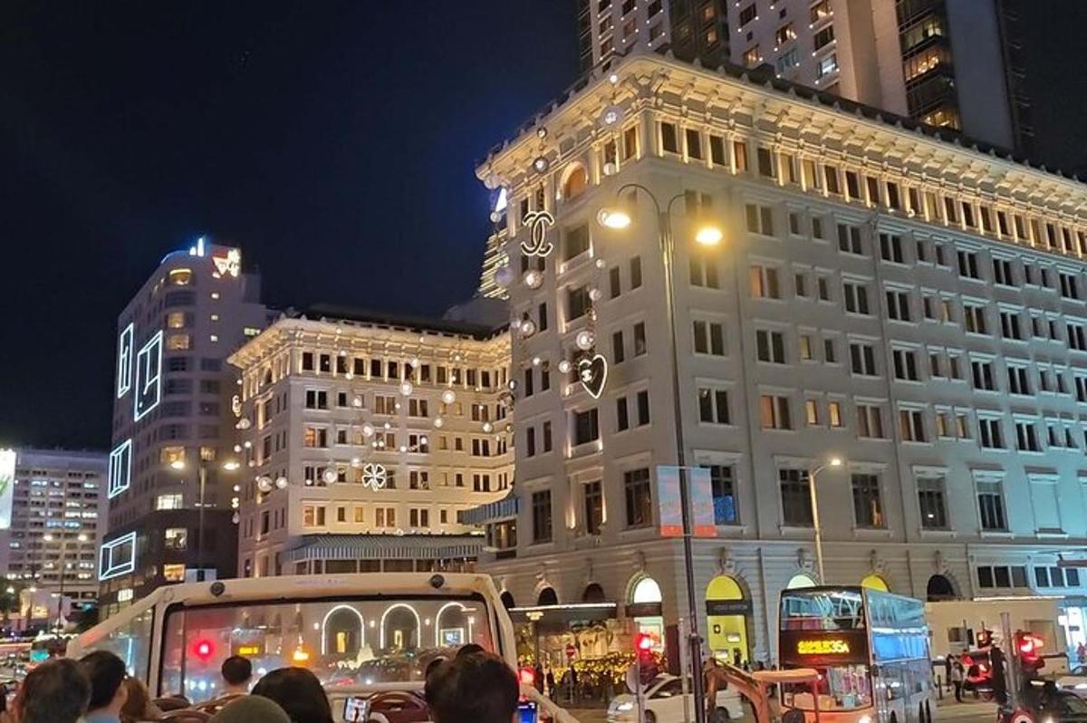 a large building in a city at night