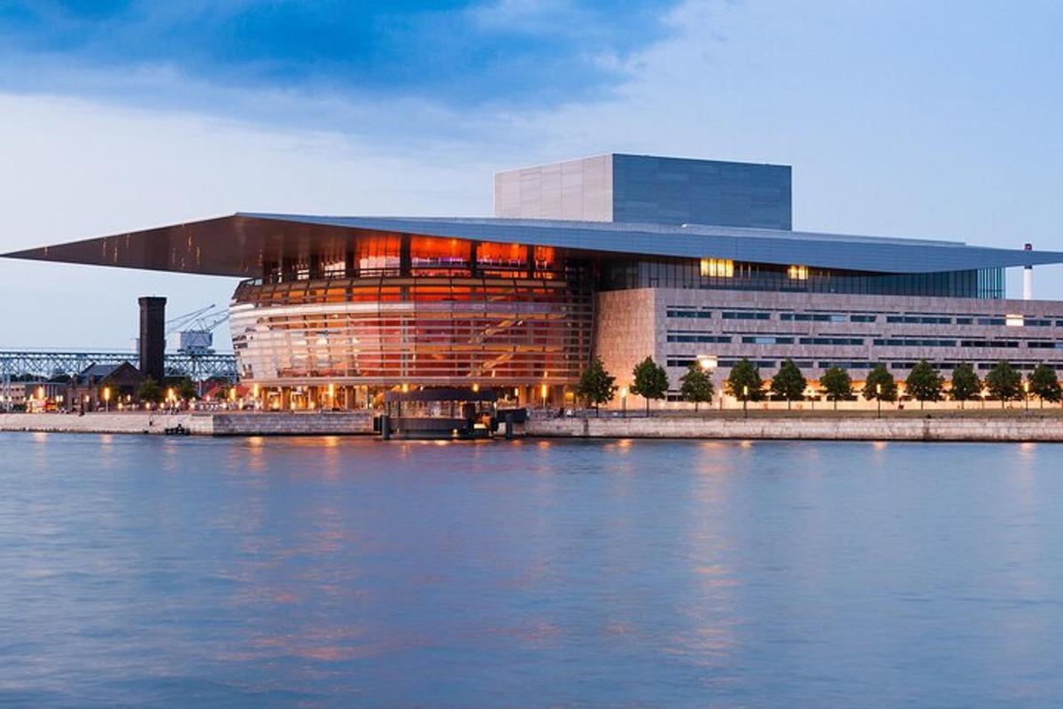 a large building next to a body of water