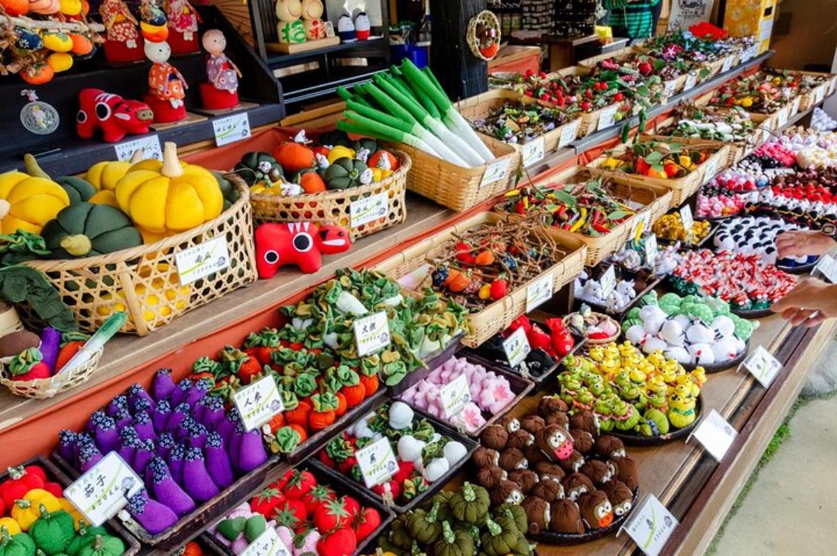 a display of fruits and vegetables in a market