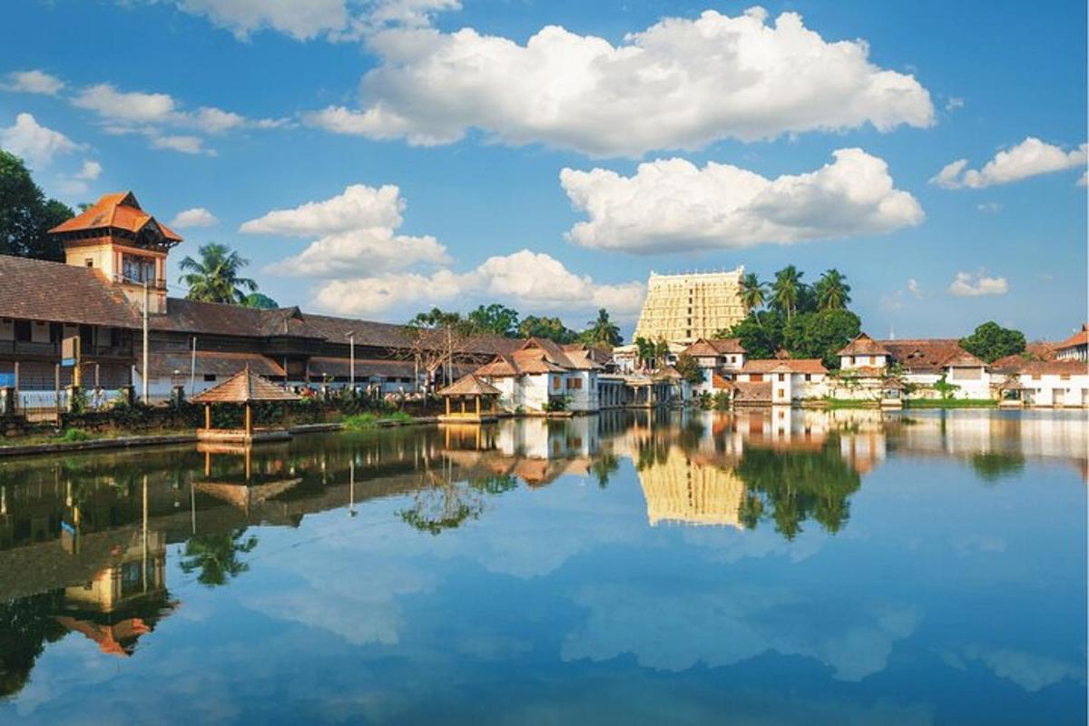 a large body of water with houses and buildings