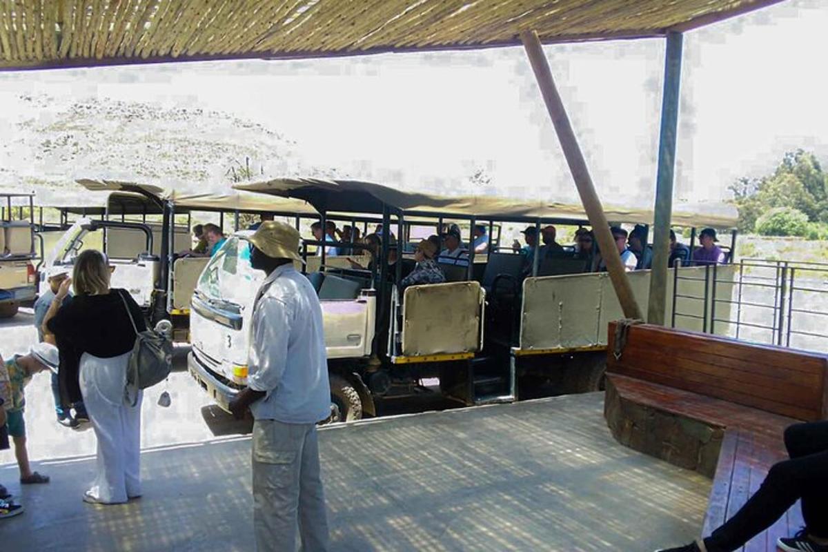 um grupo de pessoas andando de ônibus