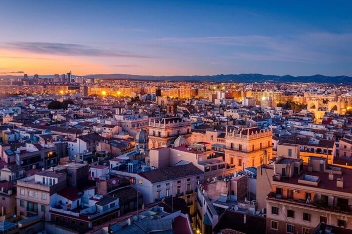 a view of a city at night