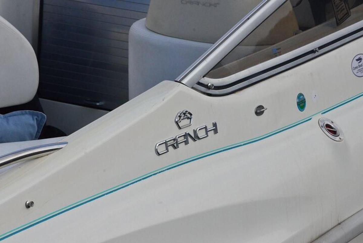 a close up of the front door of a boat