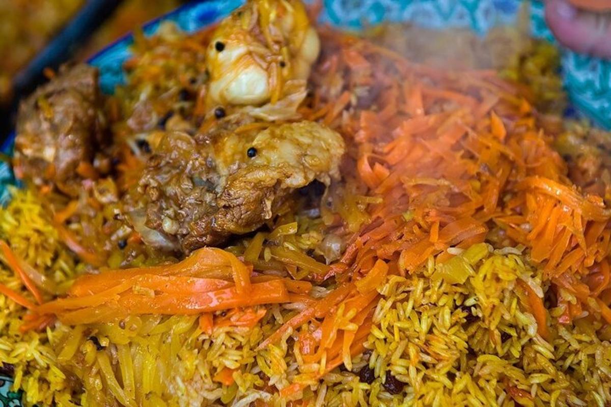 a plate of food with rice and vegetables