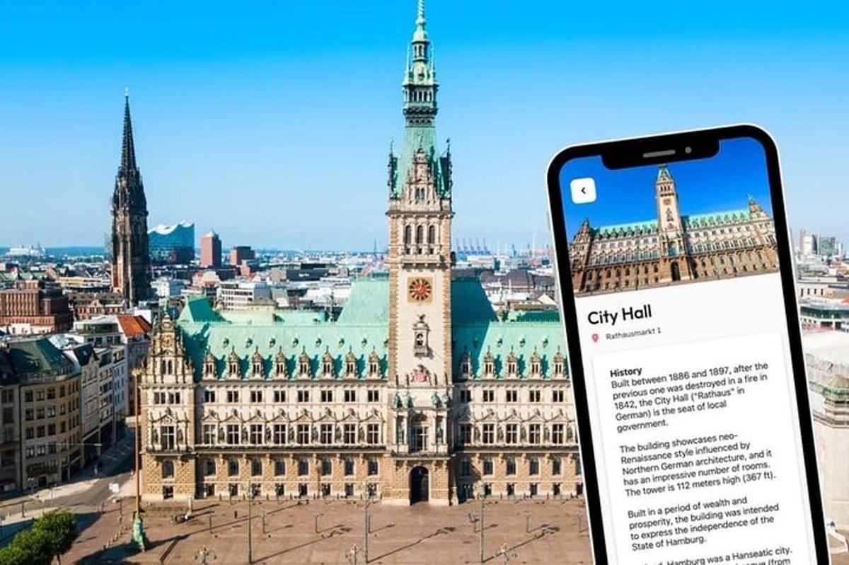 iPhone tekur mynd af stórri byggingu